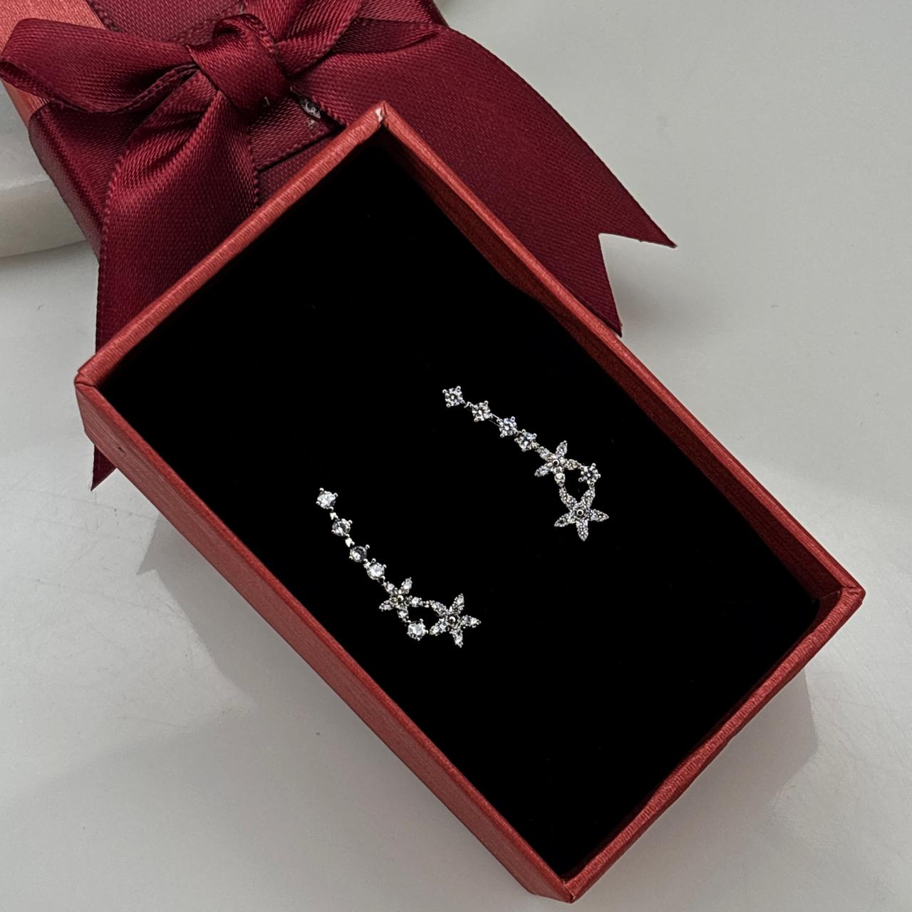 Starlit Climber Silver Earrings