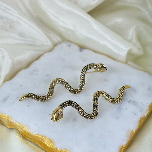 Boho Snake Earrings( Gold )