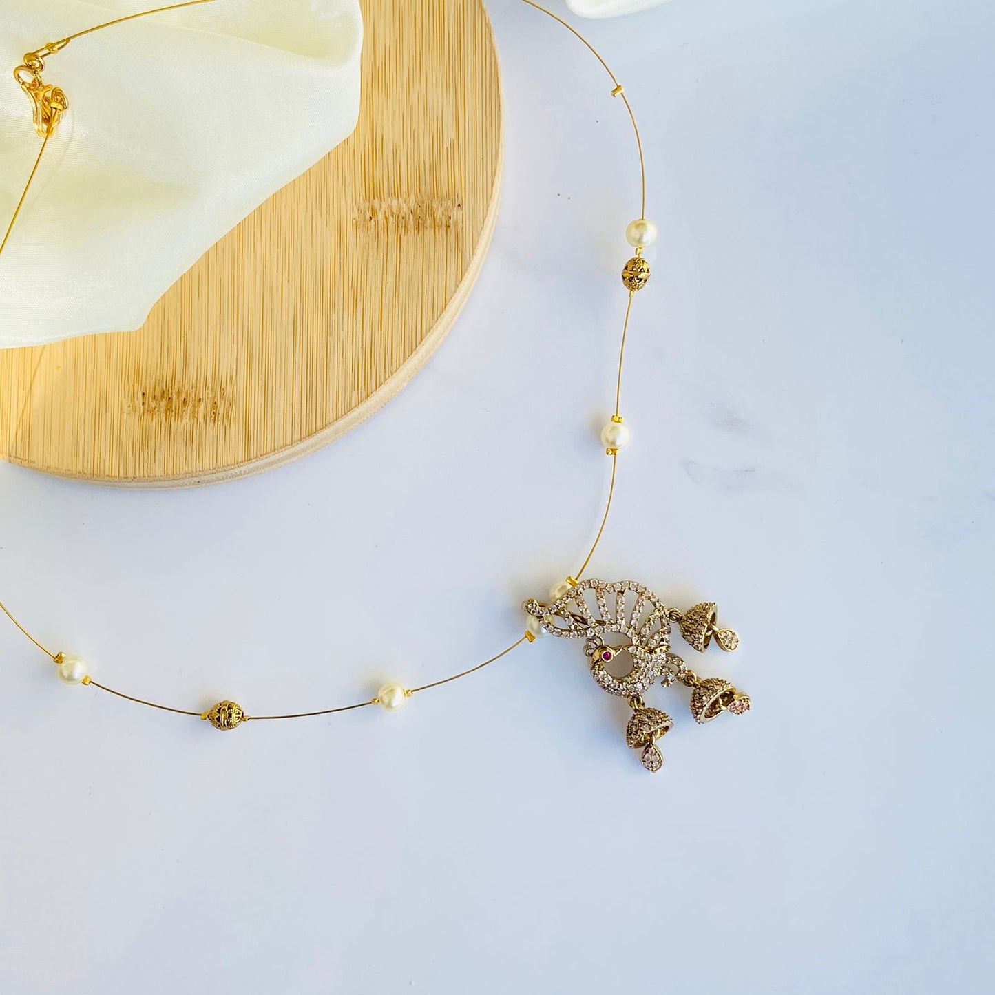 Amala Invisible Chain Choker Necklace