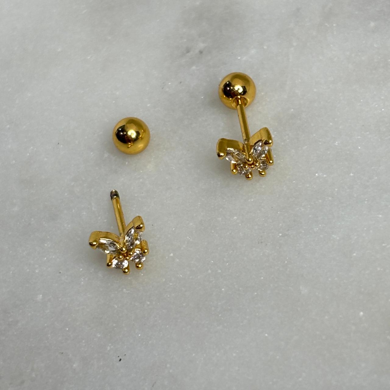 Scarlet Flatback Earrings