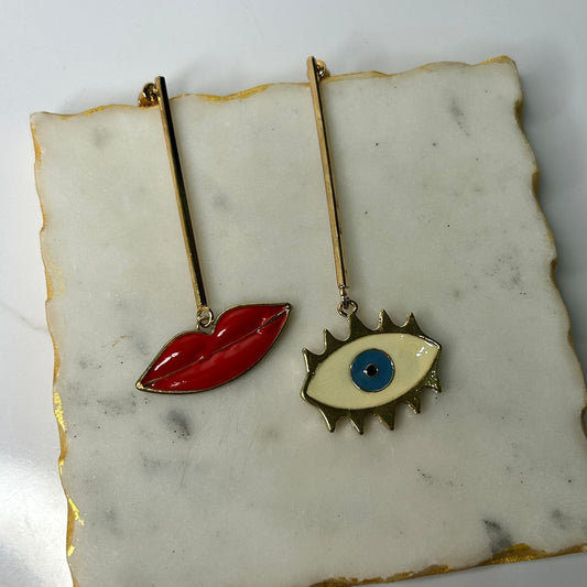 Evil Lip Earrings