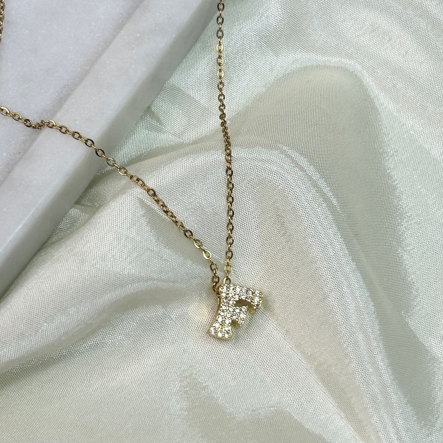 Studded Initial Necklaces