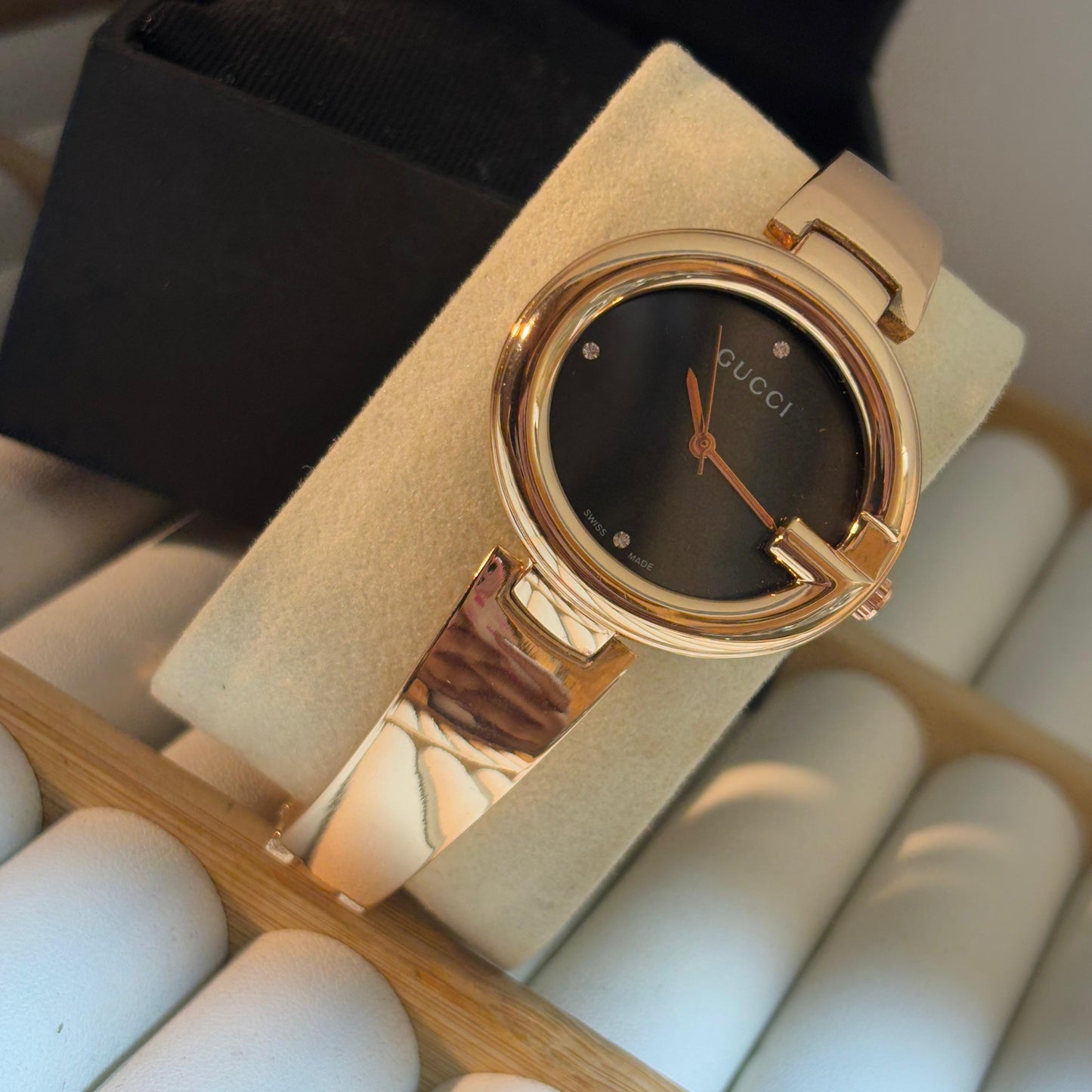 GCCI Rose Gold Black Watch