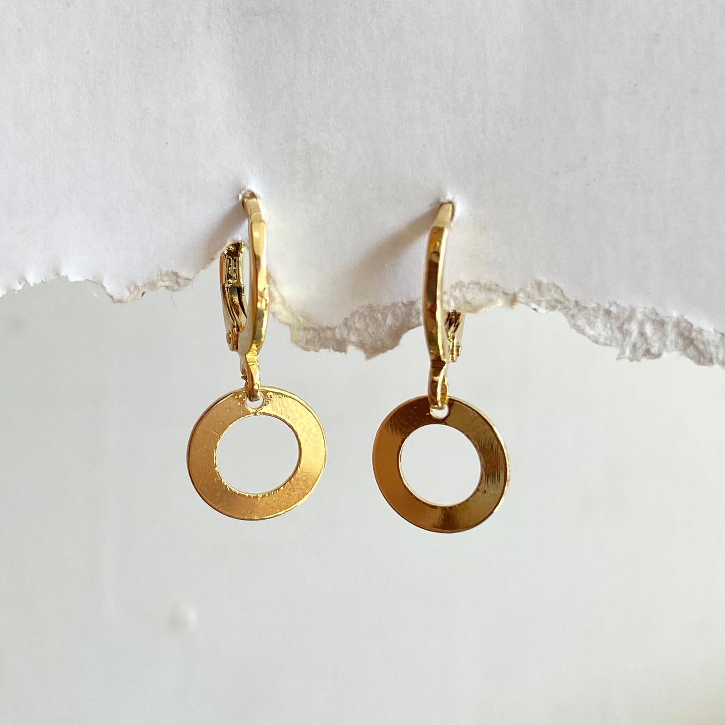Round Hollow Huggies Earrings
