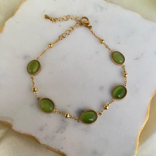 Peridot Stone Bracelet