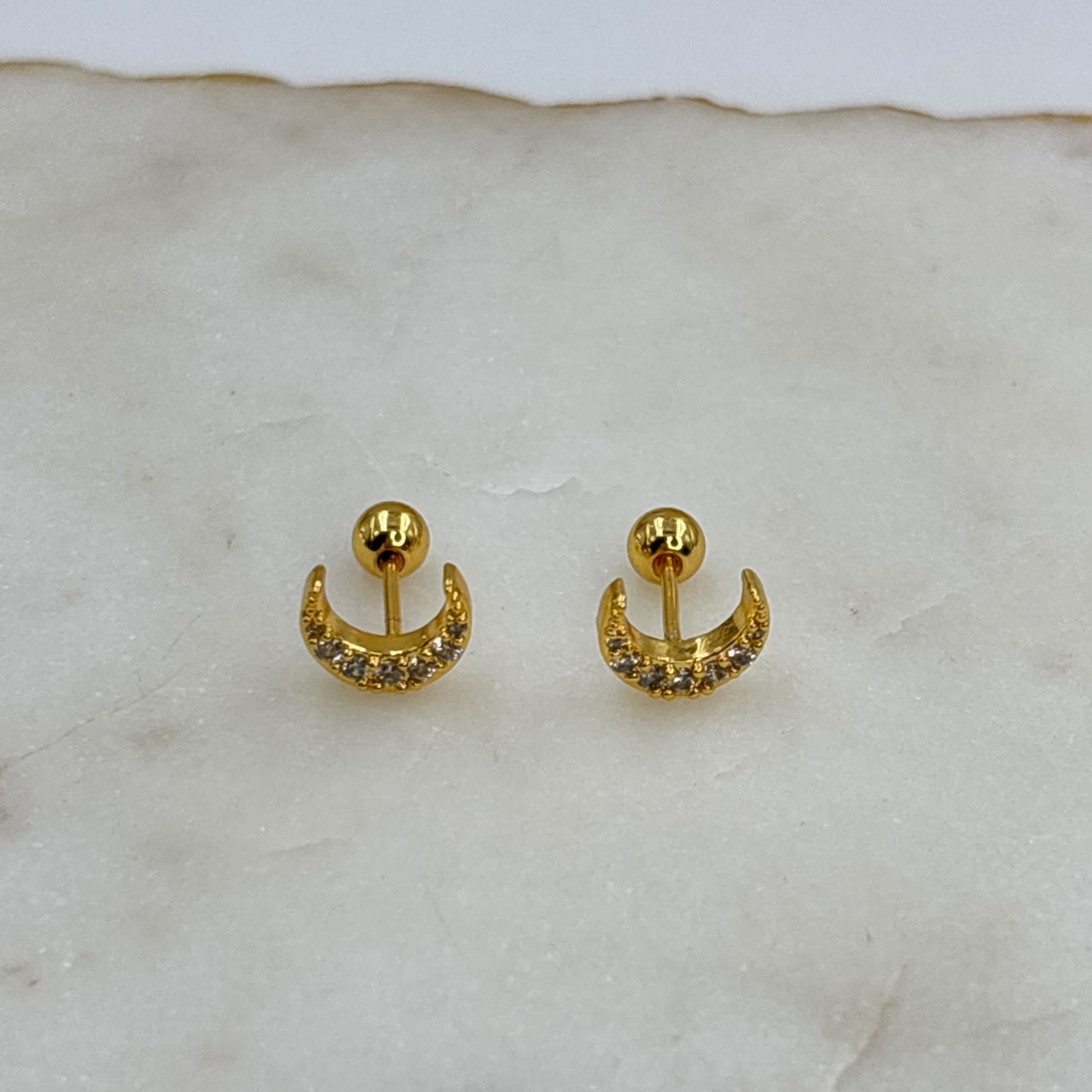 Moon Flatback Earrings