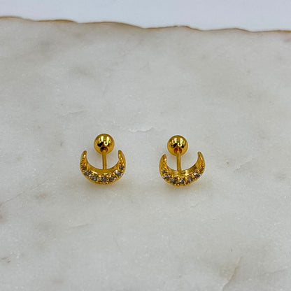 Moon Flatback Earrings