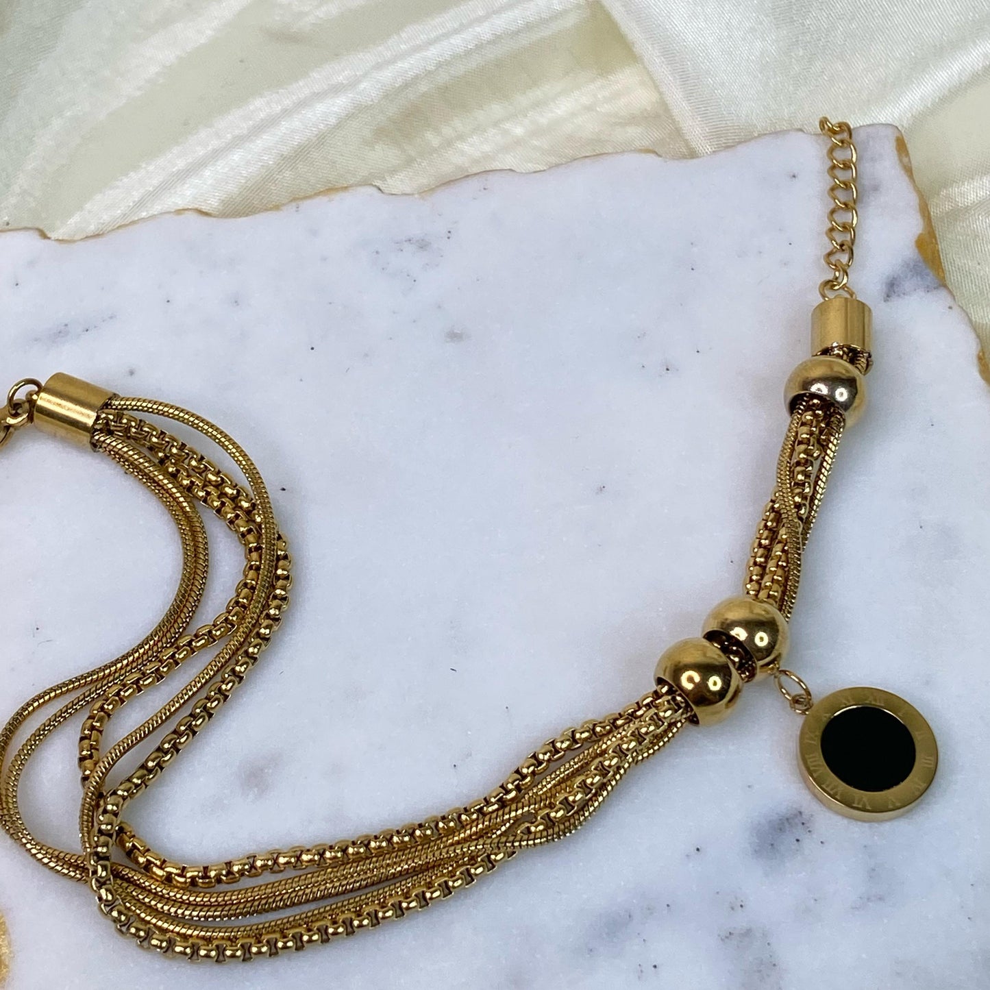 Chunky Roman Layered Bracelet