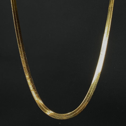 Snake 18K Gold-Plated Men's Chain 6mm
