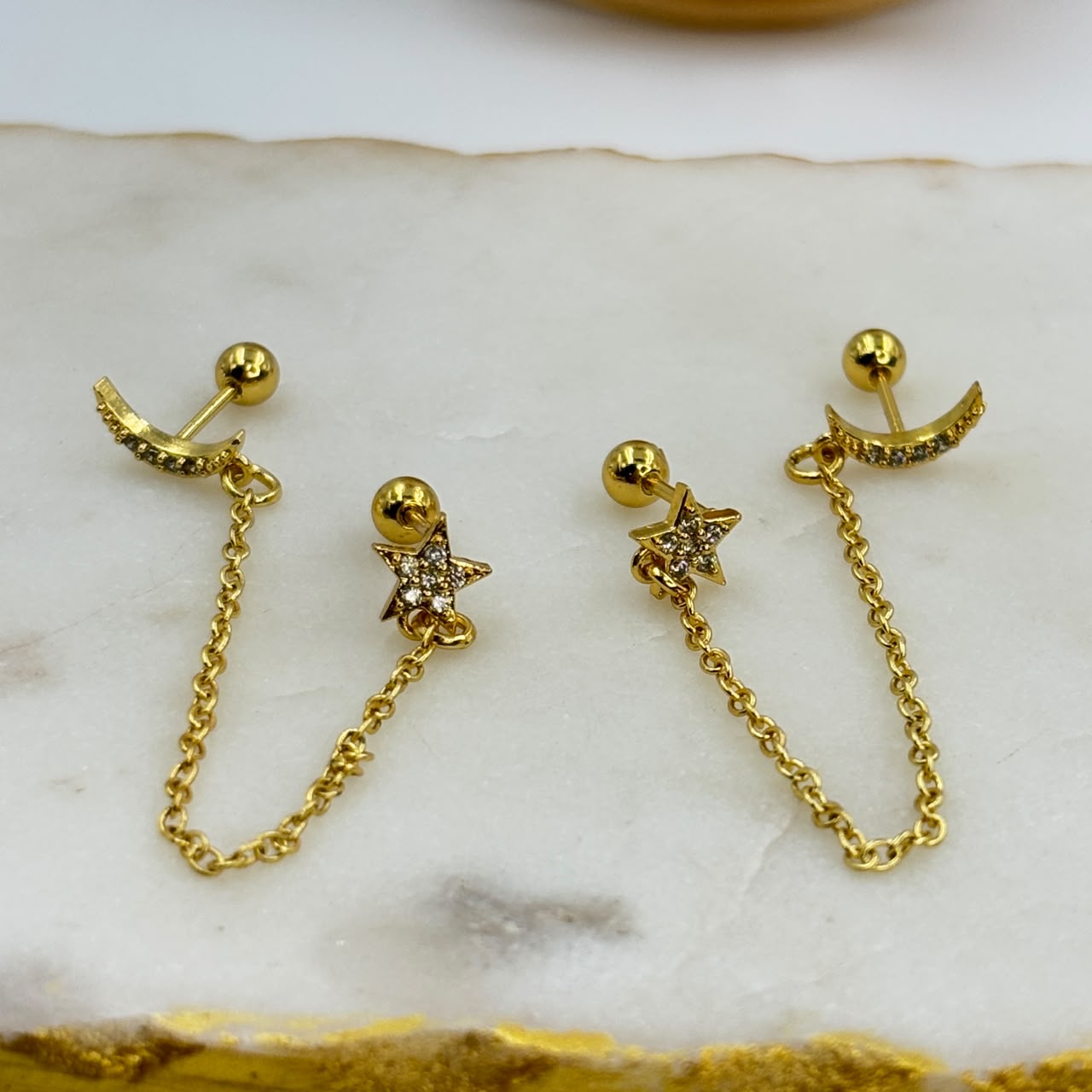 Sky Charm Flatback Earrings