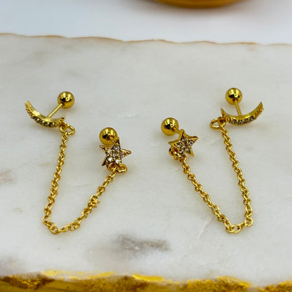 Sky Charm Flatback Earrings