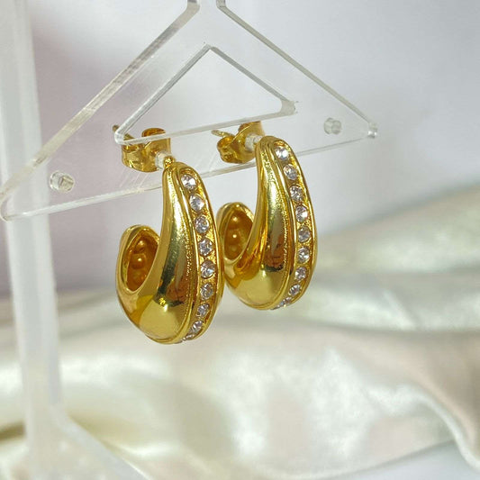 Ball Studded Hoops