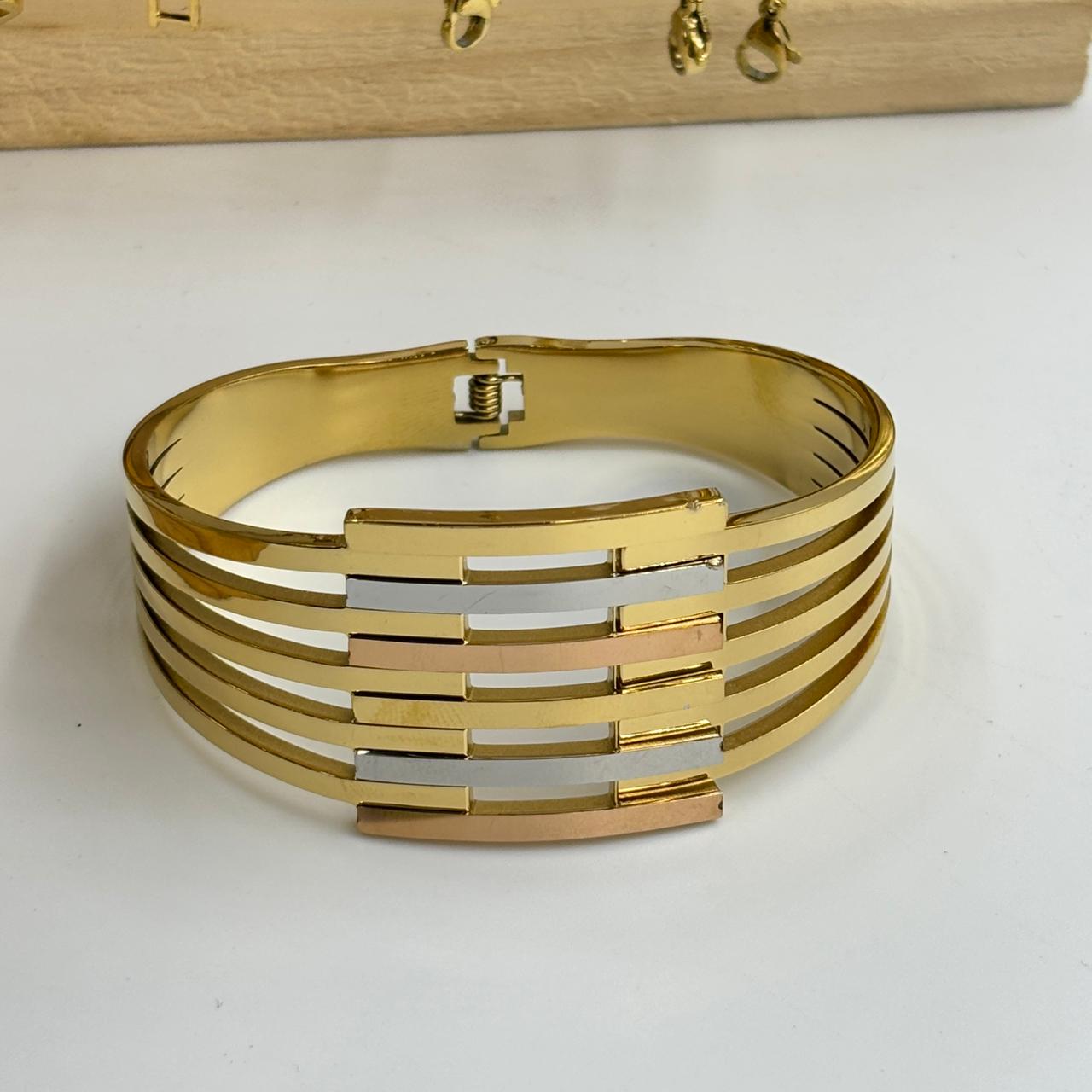 Three Tone Nior Chunky Bracelet