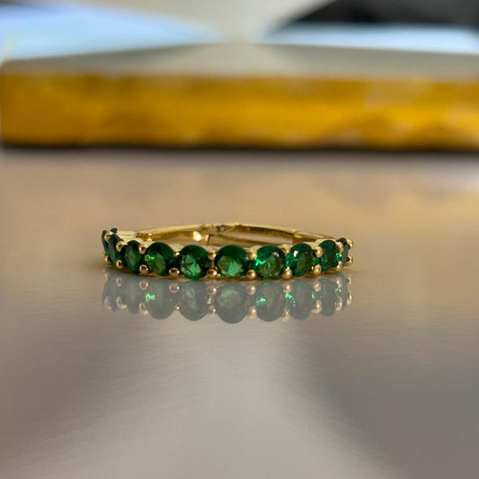 Emerald Rave Band Ring