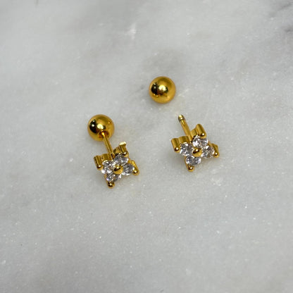 Quad Flatback Earrings