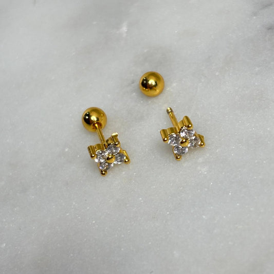Quad Flatback Earrings