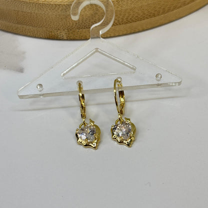 Hot Heart Huggies Earrings