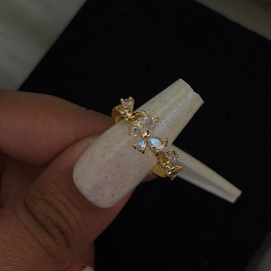 Frosty Butterfly Ring  (White)
