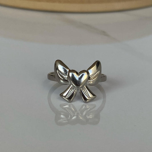 Bow Heart Ring