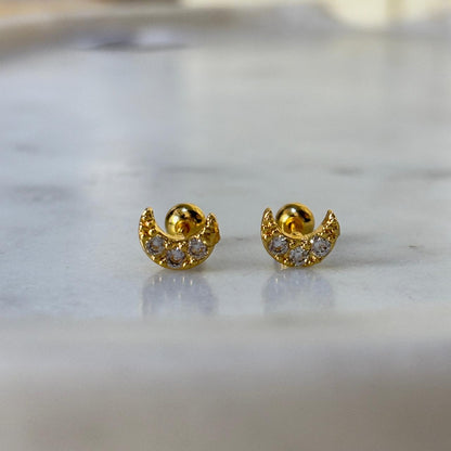 Moon Flatback Earrings