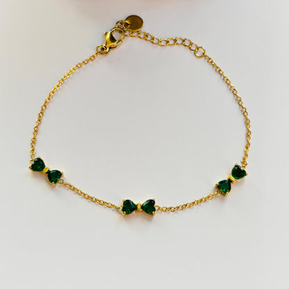 Emerald Bow Bracelet