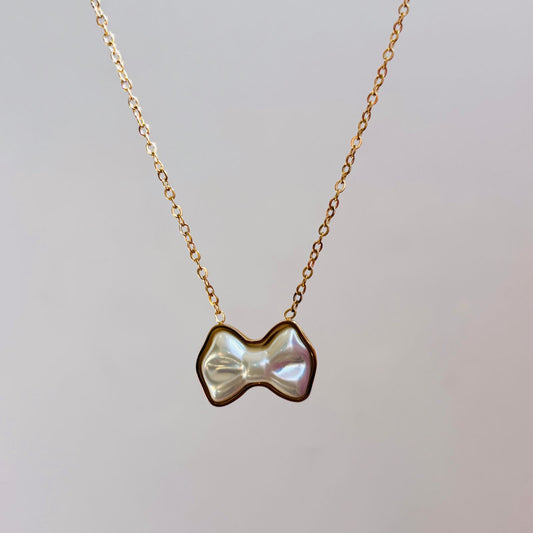 Pinterest Pealr Bow Necklace