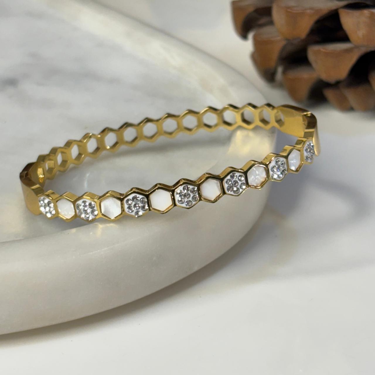 HoneyComb Studded Bracelet