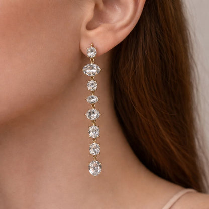 Crystal Bejewelled Earrings(white colour)