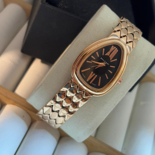 Bvlgari Serpant Sleek Watch (Black Dial )