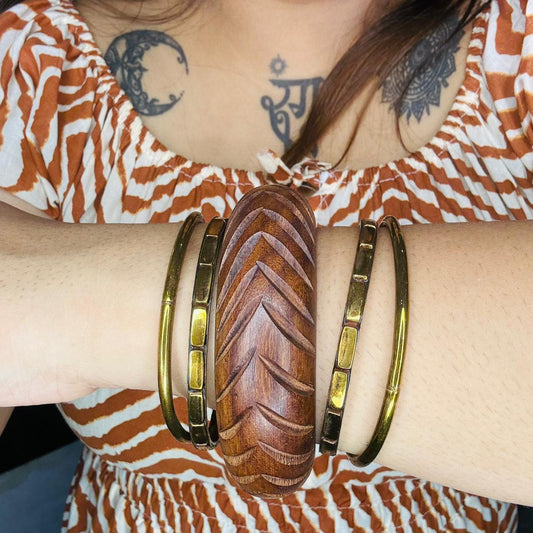 Chloe Wooden Bangle Stack