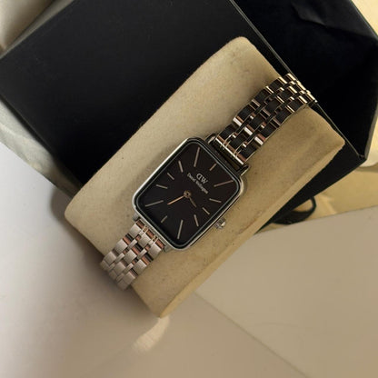 DW Square Black Dial Watch