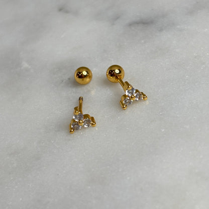 Tria Flatback Earrings