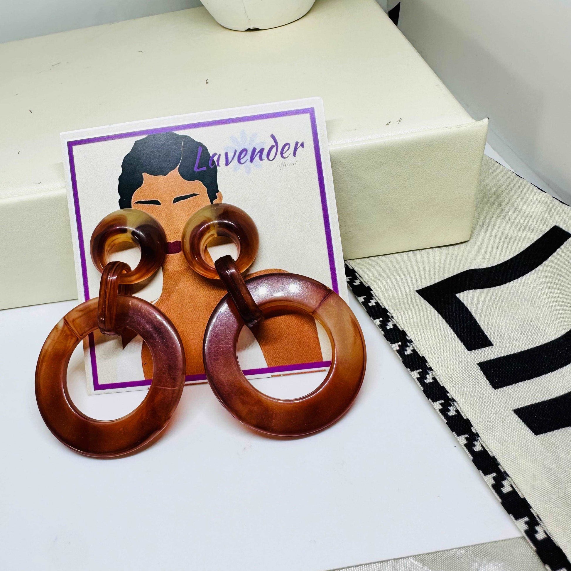 Brick Brown Chic Earrings