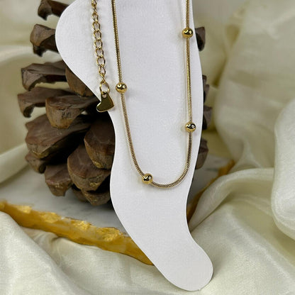 Gold Bead Anklet