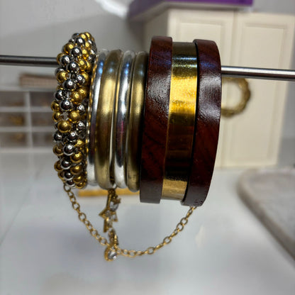 Kangana Stack of Wooden / Brass Bangles (2.4-2.8)