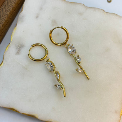 Tulip Cinderella Earrings (white)