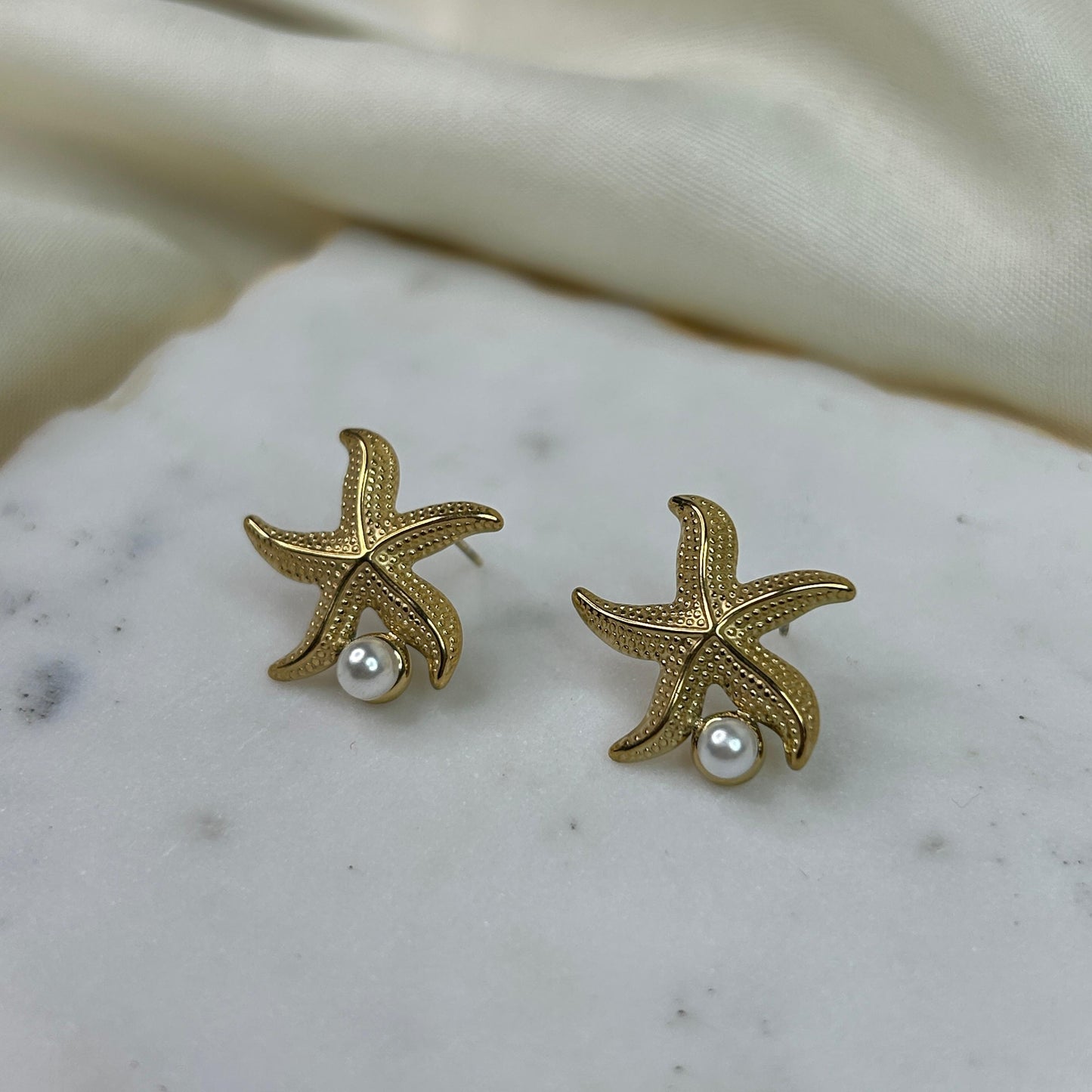Pearl Starfish Earrings