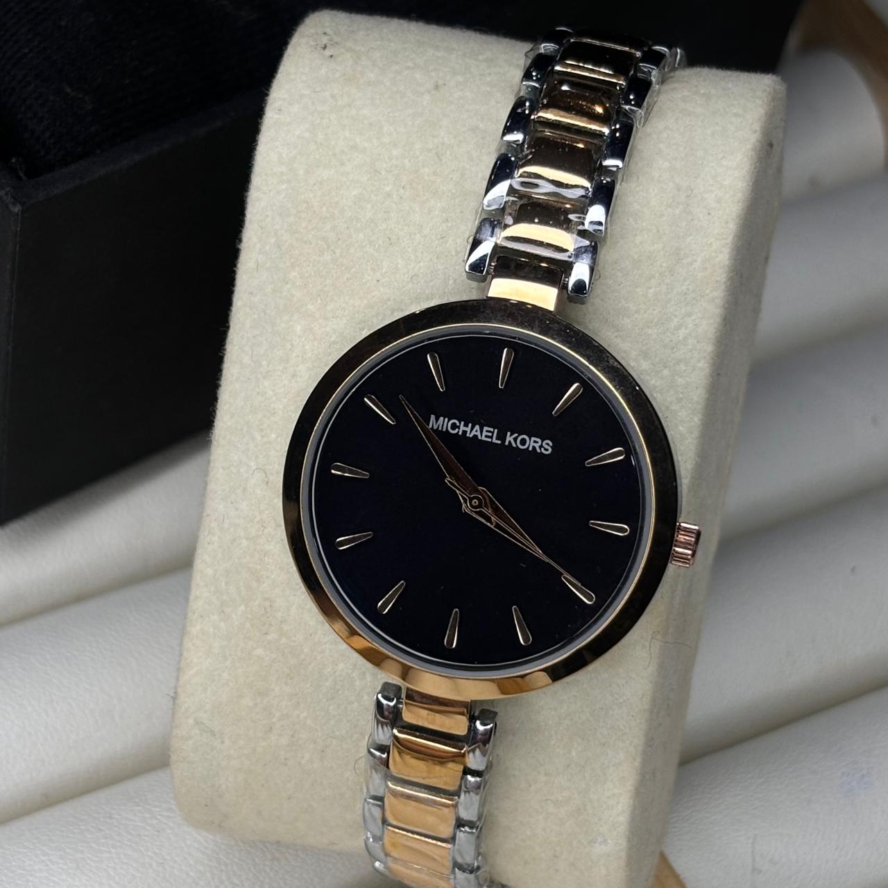 MK Sleek Dual Tone Black Watch