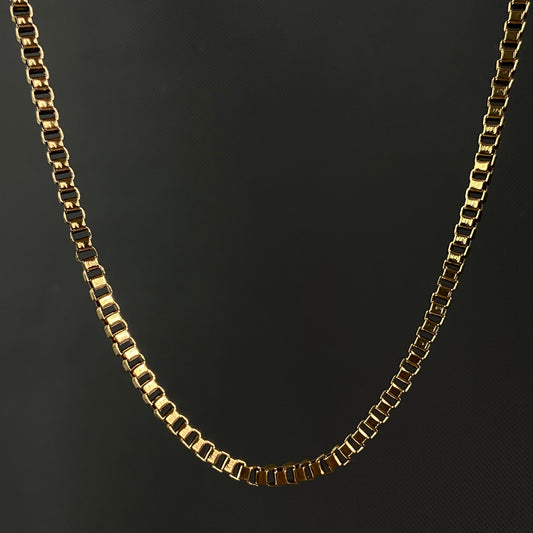Box Gold-Plated Men's Chain 3mm