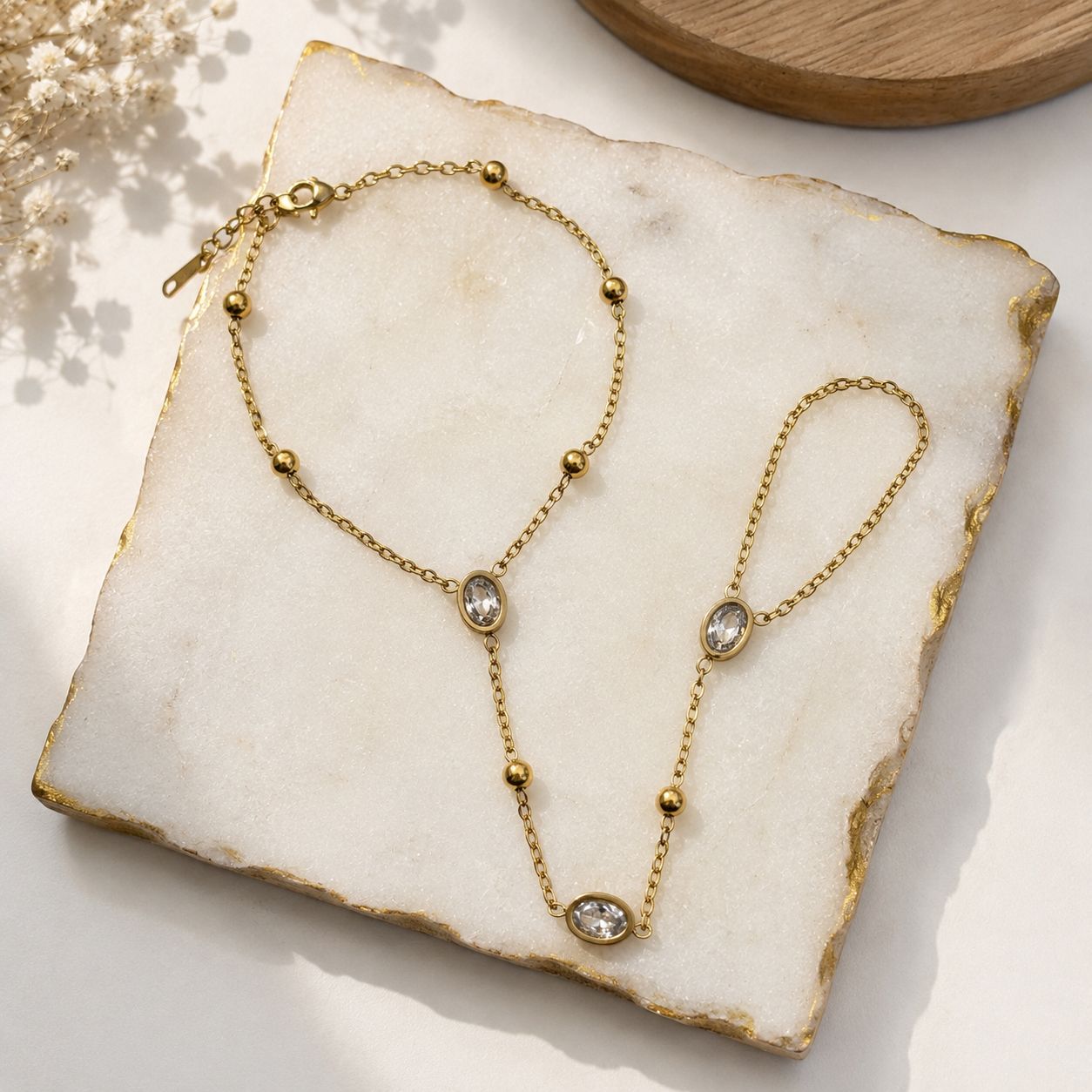 White Ollie Hand Chain