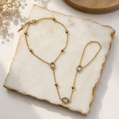 White Ollie Hand Chain