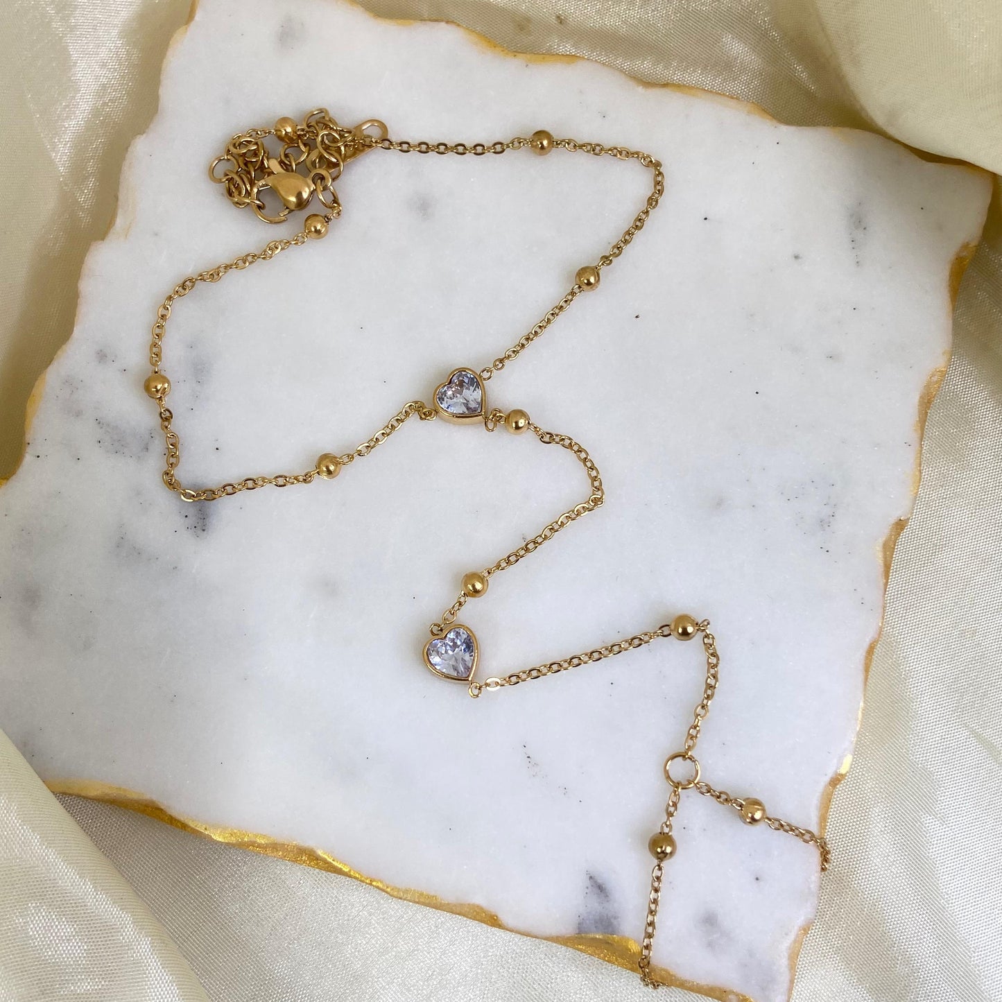 Heart Ball Hand chain