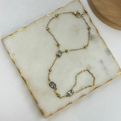 White Glance Hand Chain