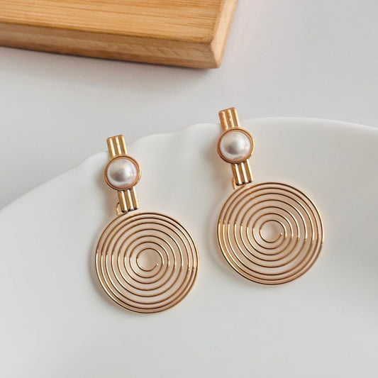 Spiral Pearl Earrings