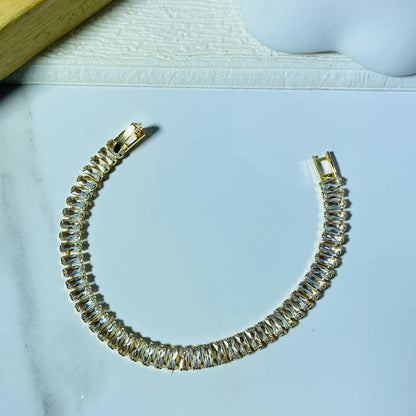 Glam Tennis Bracelet (Gold)