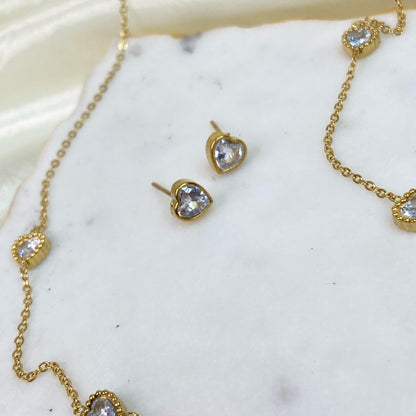 Heartiful Jewelry Set ( Necklace+ Earrings)