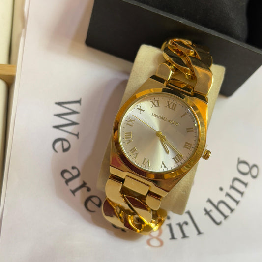 MK Link Watch (Gold - White) - 32 Mm