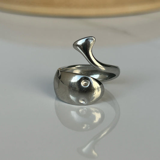 Dolphin Silver Ring