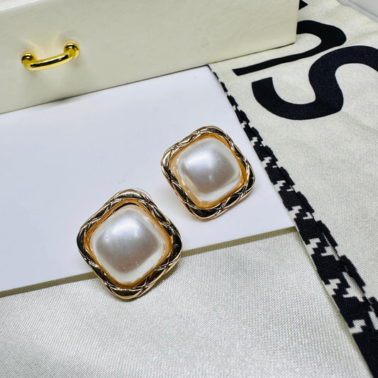 Square Pearl Studs