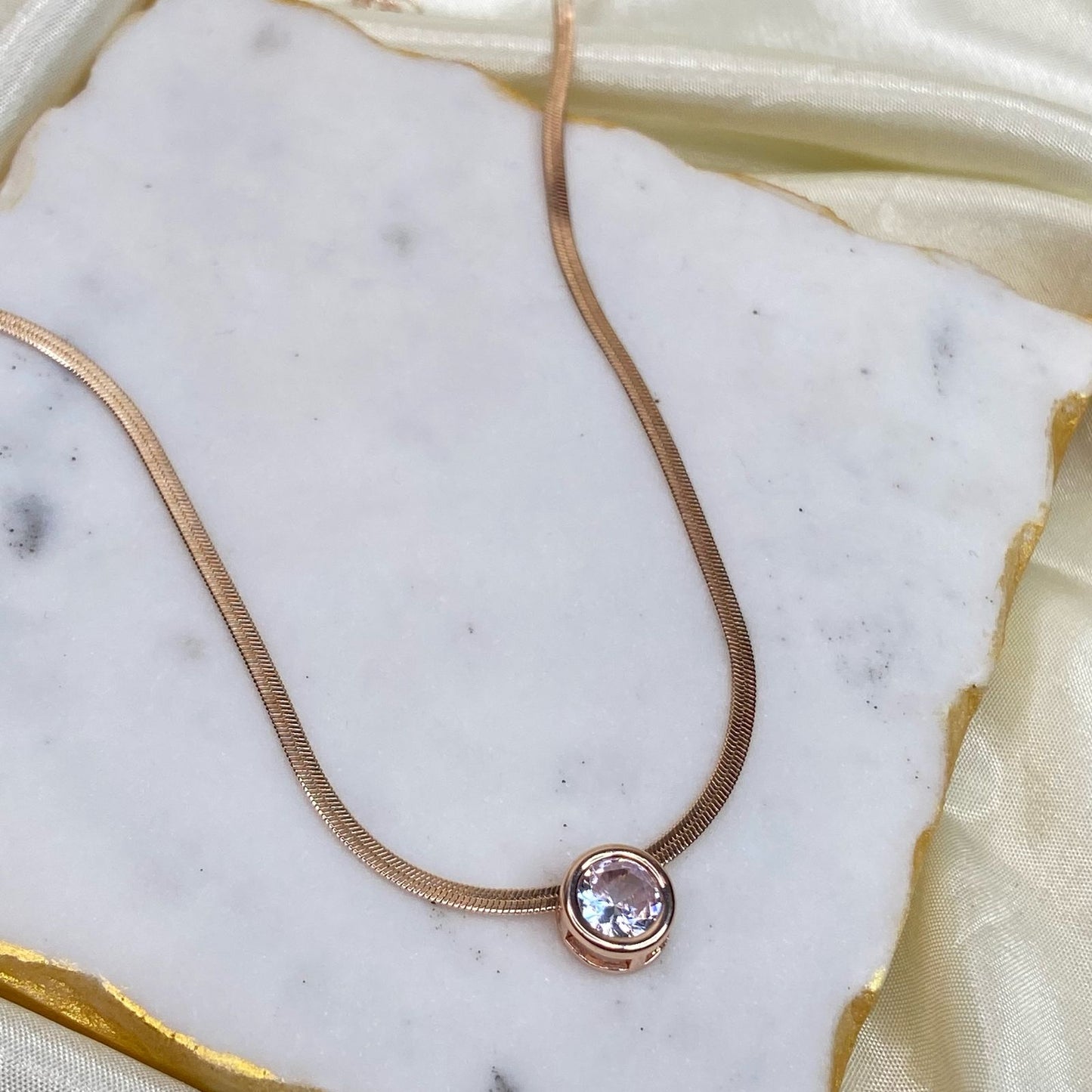 Moon phase necklace